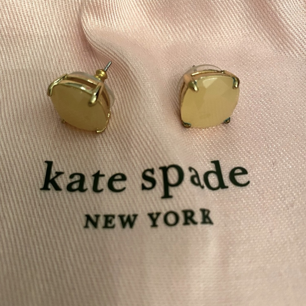 Kate spade peach square studs